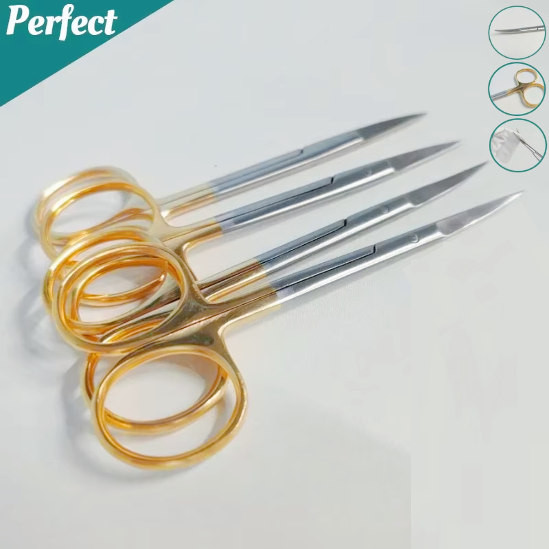Medical Lab Science - 5PcDental Chirurgische Schere Gerade/Gebogene Spitze 11,5